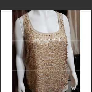 Eyeshadow Tank Top with Gold Sequin 2X